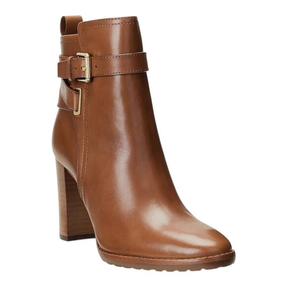 Lauren Ralph Lauren Women's Madisyn Buckled Dress Booties Tan Size 9 M - Picture 1 of 4